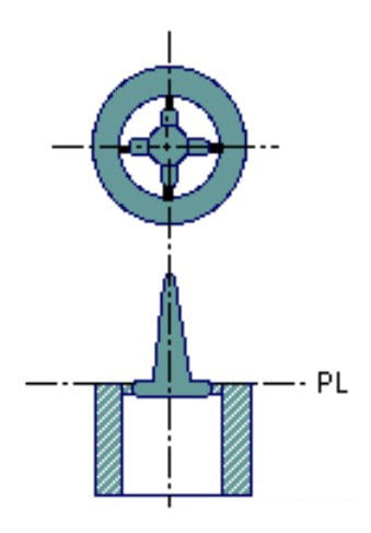 Spoke gate, also known as the four-point gate or cross gate